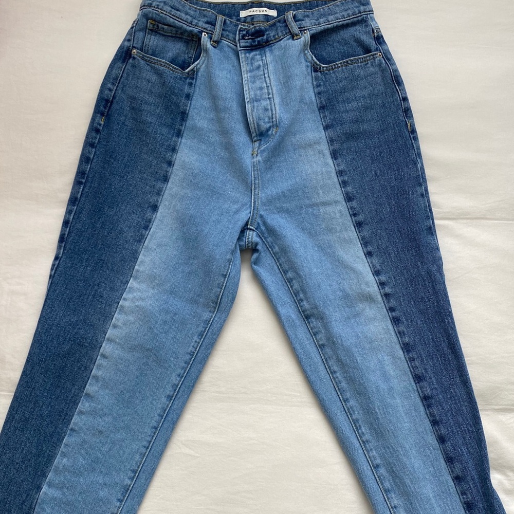 Pacsun double denim mom jeans